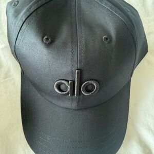 ALO Yoga Black Embroidered Logo Baseball Cap